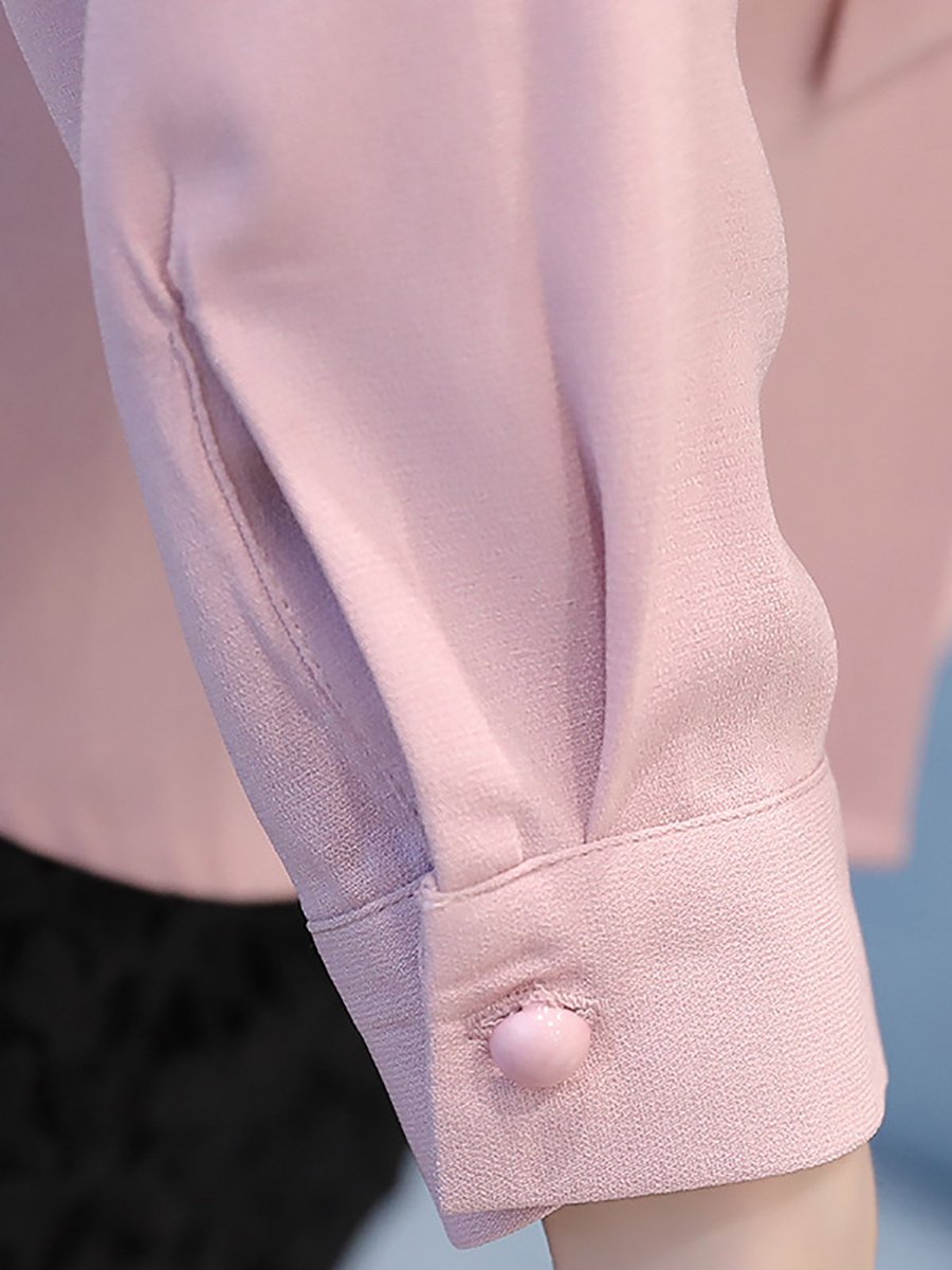 Elegant Bow Plain Blouses Elegant Bow Plain Blouses